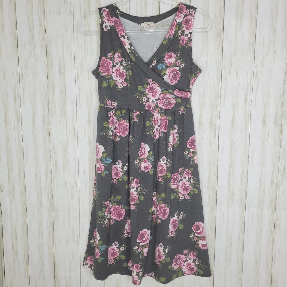 E.Luna floral gray dress